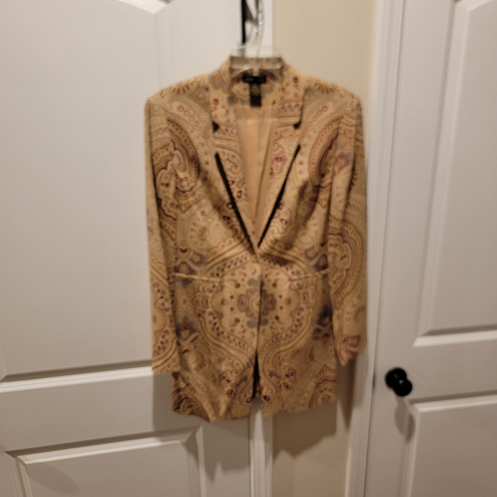 Grace Dane Lewis Paisley Blazer Silk Jacket NWOT